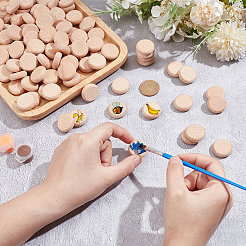 200Pcs Beech Wooden Round Pieces&nbsp;WOOD-NB0002-94B