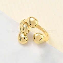Brass Cuff Open Rings&nbsp;RJEW-C170-02G