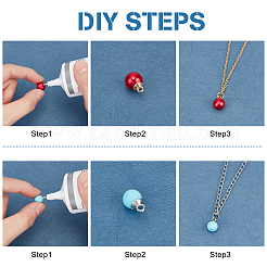 400pcs 4 Style CCB Plastic Cup Pearl Peg Bails Pin Pendants&nbsp;CCB-AR0001-02