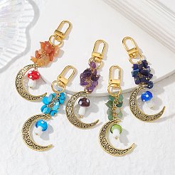 Hollow Moon Alloy Pendant Decoraiton&nbsp;HJEW-JM01394