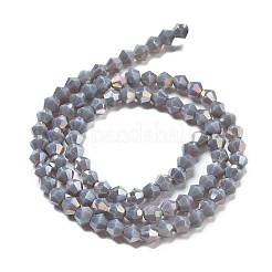Opaque Solid Color Electroplate Glass Beads Strands&nbsp;EGLA-XCP0001-15