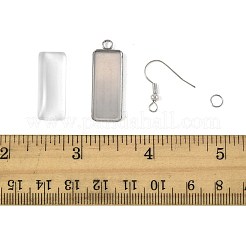 DIY Rectangle Dangle Earring Making Kits&nbsp;DIY-FS0009-20