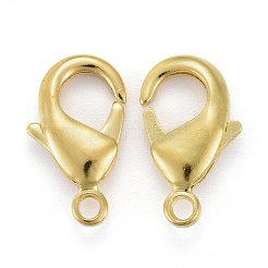 Brass Lobster Claw Clasps&nbsp;X-KK-903-G-NF