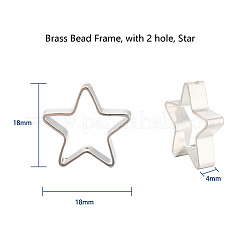 Brass Bead Frame&nbsp;KK-CJ0001-49S
