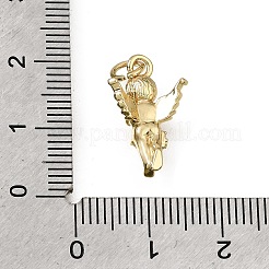 Brass Micro Pave Clear Cubic Zirconia Pendants&nbsp;CU-L001-14G-06