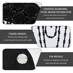 2Pcs Felt & Glass Brooches&nbsp;JEWB-FH0001-70B