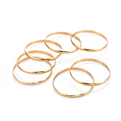 Fashion PVD Vacuum Plating 201 Stainless Steel Bangle Sets&nbsp;BJEW-L664-024C-G-1