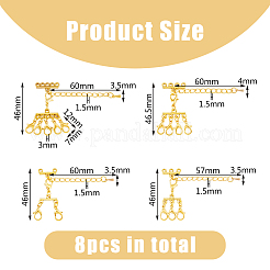 8Pcs 8 Styles Tibetan Style Alloy Lobster Claw Claps&nbsp;AJEW-DC0001-25