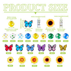20 Styles Printed Wood Beads&nbsp;WOOD-TA0002-65