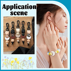 12Pcs 3 Colors Silicone Focal Beads&nbsp;SIL-SC0002-75