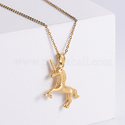 Unicorn Animal Stainless Steel Pendant Necklaces&nbsp;MX0143