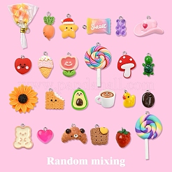 24Pcs 24 Styles Resin Pendants Sets&nbsp;RESI-YW0003-23
