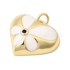 Brass Micro Pave Cubic Zirconia Pendants&nbsp;KK-H267-029G-02