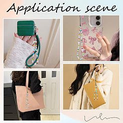 2Pcs 2 Styles Glass & Resin Moblie Straps&nbsp;AJEW-GF0010-06