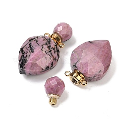 Faceted Natural Rhodonite Pendants&nbsp;G-A225-02G