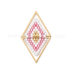 Glass Seed Beaded Connector Charms&nbsp;PALLOY-MZ01110