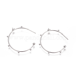 Brass Stud Earring Findings&nbsp;KK-I644-01G