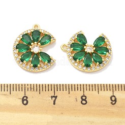 Brass Micro Pave Cubic Zirconia Pendants&nbsp;KK-B134-33G