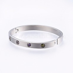 304 Stainless Steel Bangles&nbsp;BJEW-P223-19P-02
