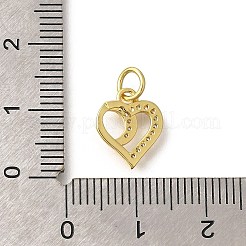 Brass Micro Pave Clear Cubic Zirconia Pendants&nbsp;KK-M297-13G