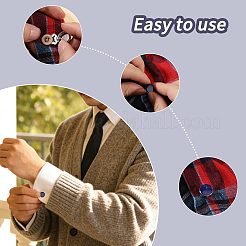 3 Pairs Brass Enamel Cufflinks&nbsp;BUTT-GL0001-09B