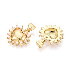 Brass & Imitation Pearl Pendants&nbsp;KK-T080-63G