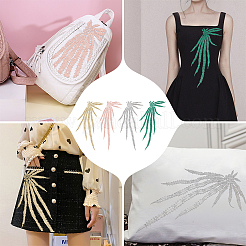 4Pcs 4 Colors Polyester Embroidery Ornament Accessories&nbsp;DIY-NB0008-29A