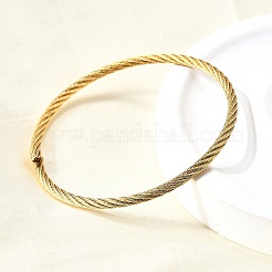 304 Stainless Steel Bangles for Women Men&nbsp;BJEW-Z131-01G
