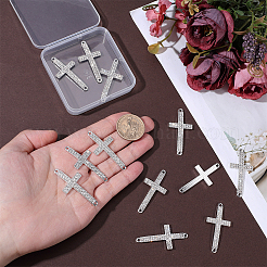 12Pcs Religion Alloy Crystal Rhinestone Connector Charms&nbsp;FIND-PH0038-15S