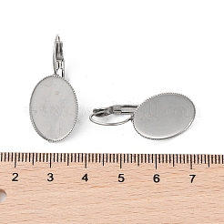 Non-Tarnish 304 Stainless Steel Hoop Earrings Findings&nbsp;STAS-K278-08A-P