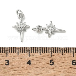 SHEGRACE Brass Micro Pave Cubic Zirconia Pendants&nbsp;XGRQ3D285-480P