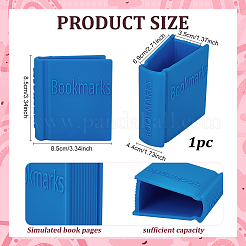 Plastic Book-shaped Bookmark Holder&nbsp;AJEW-WH0609-623B