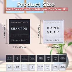 4 Bags 4 Styles PVC Adhesive Bathroom Sorting Storage Stickers&nbsp;STIC-CP0001-03
