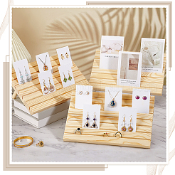 4 Bags Wood Earring Display Card Holder&nbsp;NDIS-PH0001-11