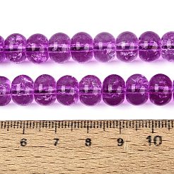 Crackle Transparent Glass Beads Strands&nbsp;GLAA-N074-02B-14