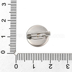 304 Stainless Steel Brooch Cabochon Settings&nbsp;STAS-E547-08A-P