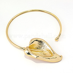 Brass Leaf Cuff Choker Necklaces for Women&nbsp;FS-WG47A02-01