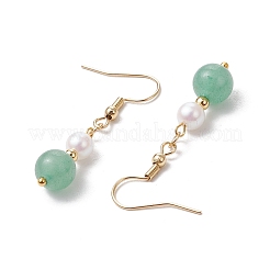 Natural Gemstone Round Dangle Earrings for Women&nbsp;EJEW-JE06334