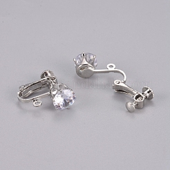 Brass Screw On Clip-on Earring Findings&nbsp;KK-L200-A