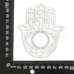 201 Stainless Steel Laser Cut Connector Charms&nbsp;STAS-Z116-07P