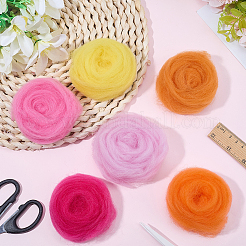 18Pcs 6 Colors DIY Wool Roving&nbsp;DIY-SP0005-80C
