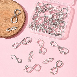 30Pcs 6 Styles Tibetan Style Alloy Infinity with Hope Connector Charms&nbsp;TIBE-FS0003-26
