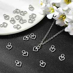 SHEGRACE Brass Heart Charms&nbsp;XGR0161P-100P
