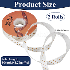 Gold Stamping Polka Dot Polyester Printed Ribbon&nbsp;OCOR-CY0003-70