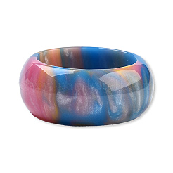 Resin Wide Chunky Finger Ring for Women&nbsp;RJEW-N041-01-C04