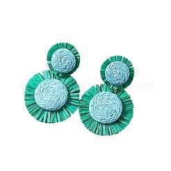 Bohemian Style Raffia Dangle Stud Earrings&nbsp;FS-WGA49F5-05