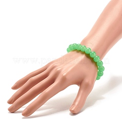 10MM Imitation Jade Glass Round Beads Stretch Bracelet for Women&nbsp;BJEW-JB07422
