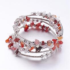 Five Loops Wrap Gemstone Beads Bracelets&nbsp;BJEW-JB02589