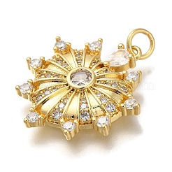 Rack Plating Brass Micro Pave Cubic Zirconia Pendants&nbsp;KK-I720-67G