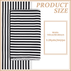 Polyester Stripe Fabric&nbsp;DIY-WH0504-777